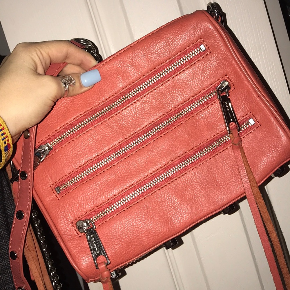 Rebecca Minkoff  Mini ZIP Orange Crossbody Bag